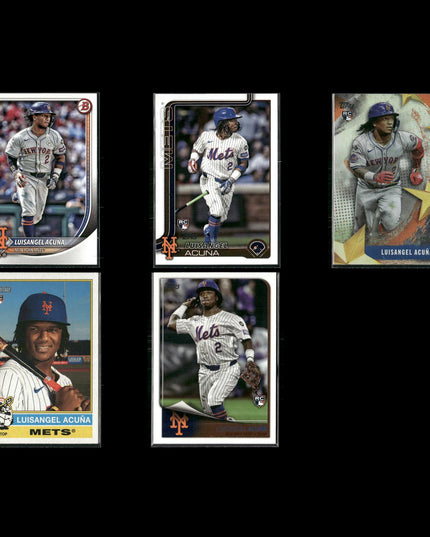 Luisangel Acuña 5-Card Lot Texas Rangers Rising Star Prospect