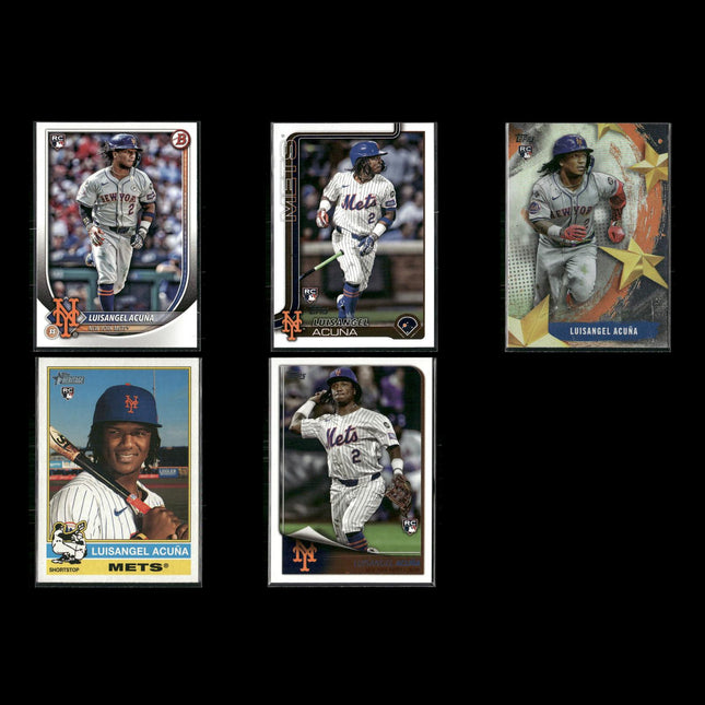 Luisangel Acuña 5-Card Lot Texas Rangers Rising Star Prospect