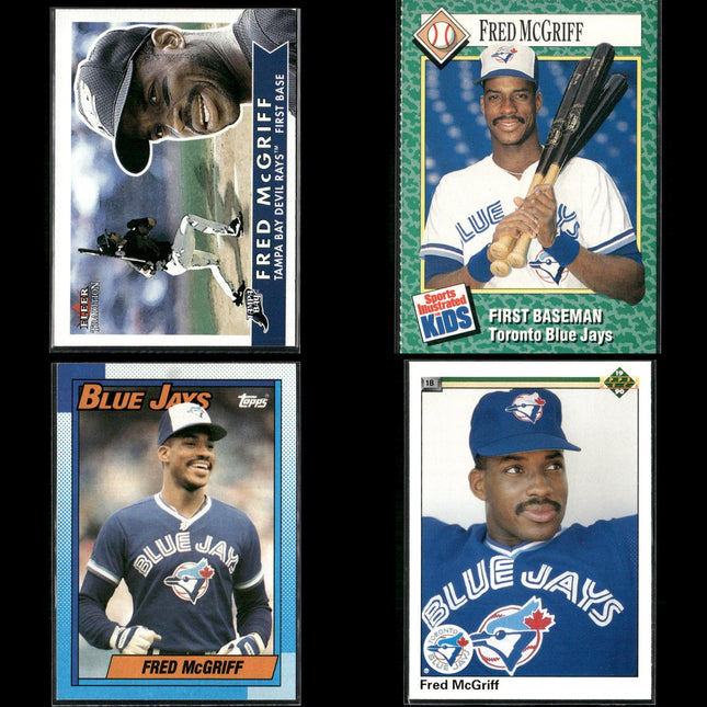 Fred McGriff 4-Card Lot Atlanta Braves “Crime Dog” HOF 1B