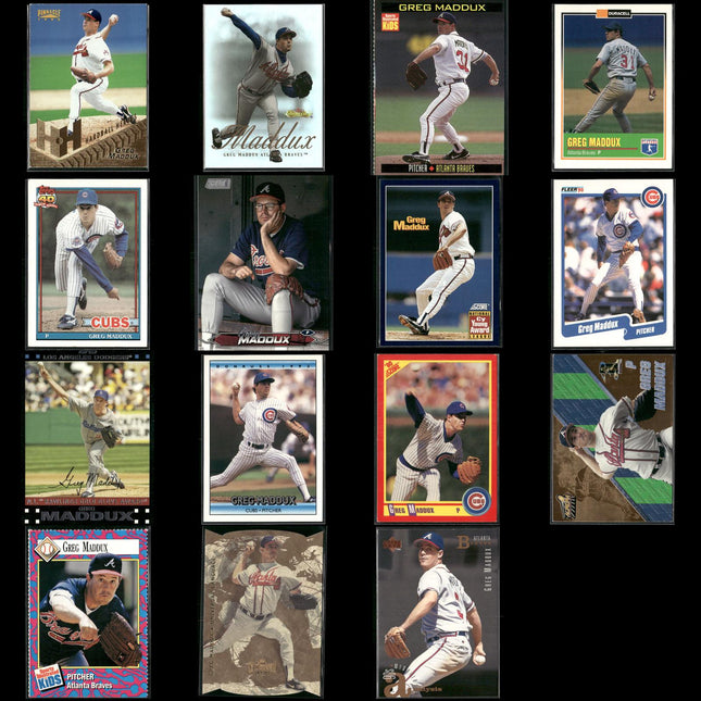 Greg Maddux 15-Card Lot Atlanta Braves “Professor” Cy Young