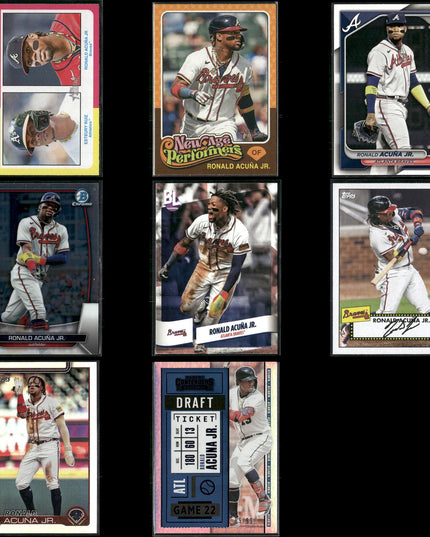 Ronald Acuña Jr 8-Card Braves Lot Five Tool Star NL MVP Season