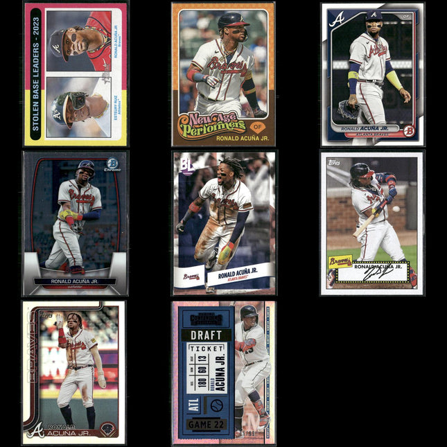 Ronald Acuña Jr 8-Card Braves Lot Five Tool Star NL MVP Season
