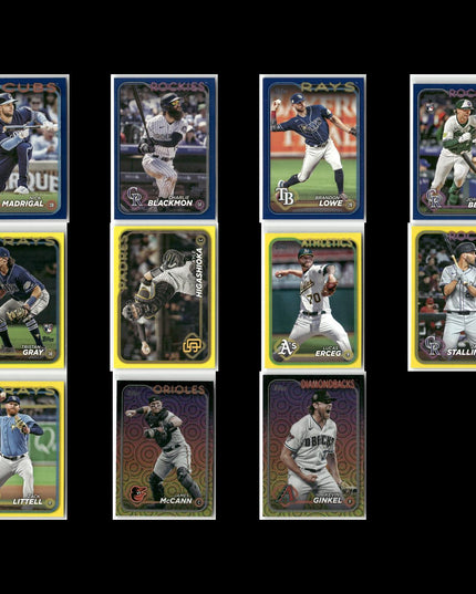 2024 Topps Parallel Lot (11) Royal Blue, Yellow, Holiday – RCs & Vets