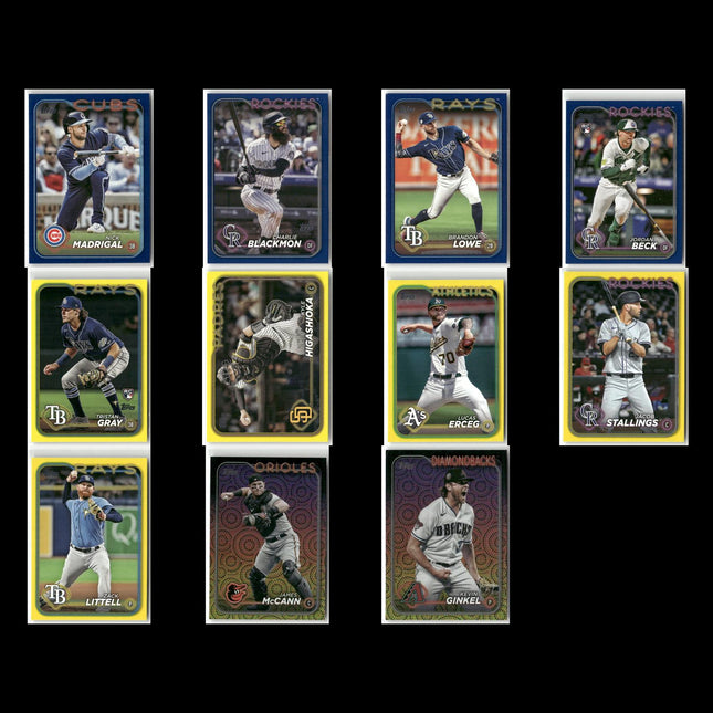 2024 Topps Parallel Lot (11) Royal Blue, Yellow, Holiday – RCs & Vets