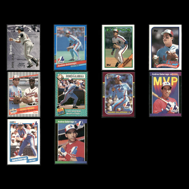 Andres Galarraga 10-Card Lot Expos “Big Cat” All-Star Slugger