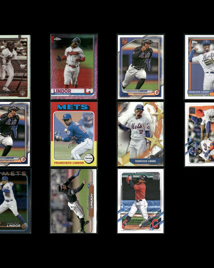 Francisco Lindor 11-Card Lot NY Mets “Mr. Smile” SS All-Star