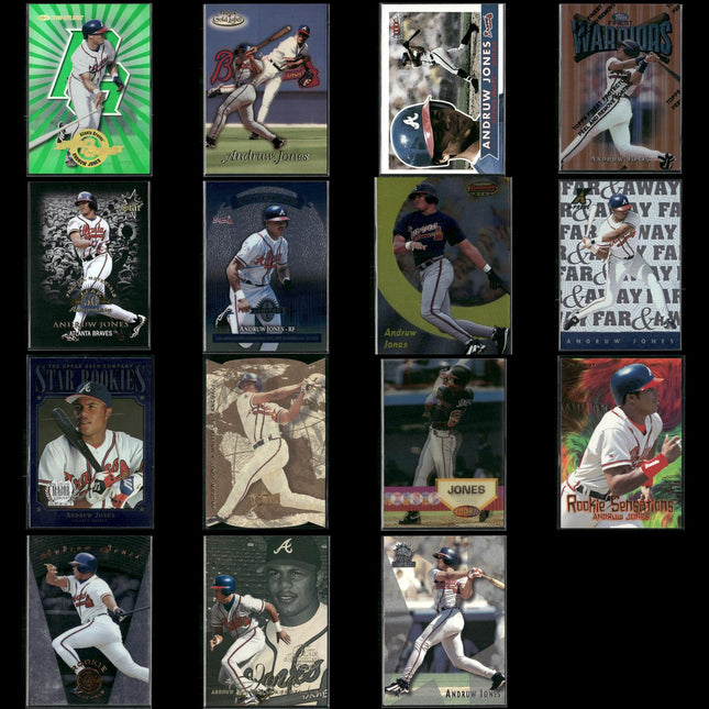 Andruw Jones 15-Card Lot Atlanta Braves 10x Gold Glove CF