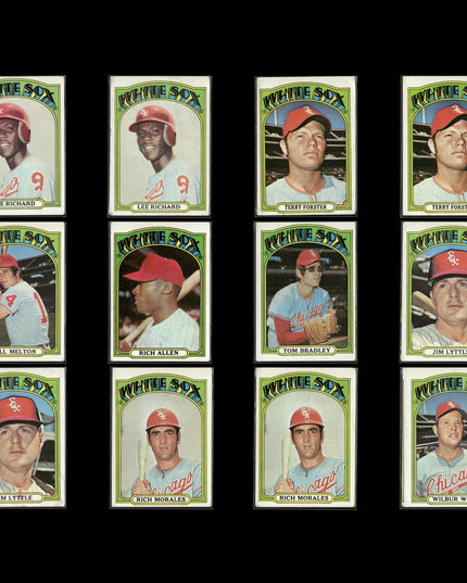 1972 Topps Chicago White Sox Team Lot (12 Cards) Vintage Baseball MLB