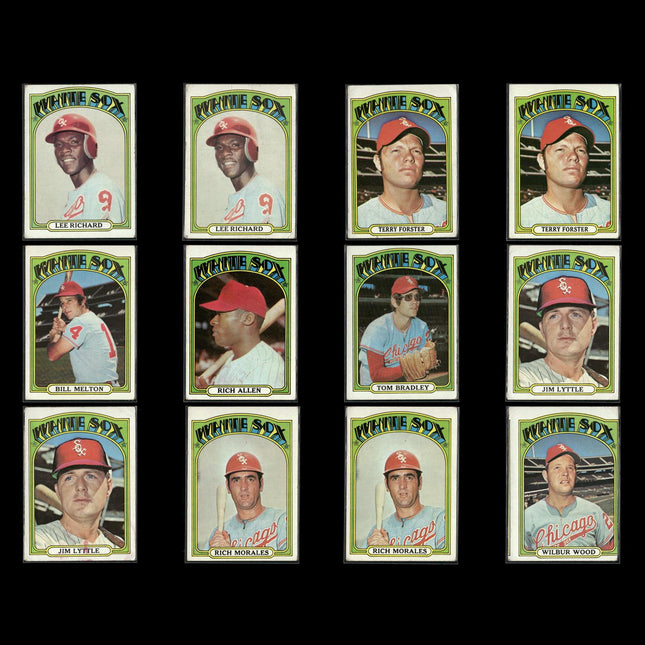 1972 Topps Chicago White Sox Team Lot (12 Cards) Vintage Baseball MLB