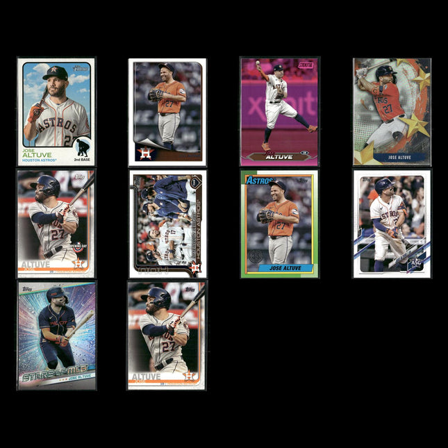 Jose Altuve 10-Card Lot Houston Astros MVP All-Star World Series Champ