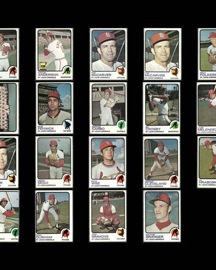 19-Card Lot Vintage 1973 Topps St. Louis Cardinals | MLB Baseball Trading Cards