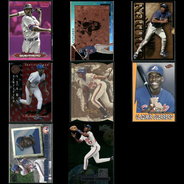 Vladimir Guerrero 8-Card Lot Montreal Expos HOF Power Bat