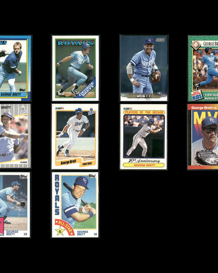 George Brett 10-Card Lot KC Royals HOF 3B 1980 MVP Legend