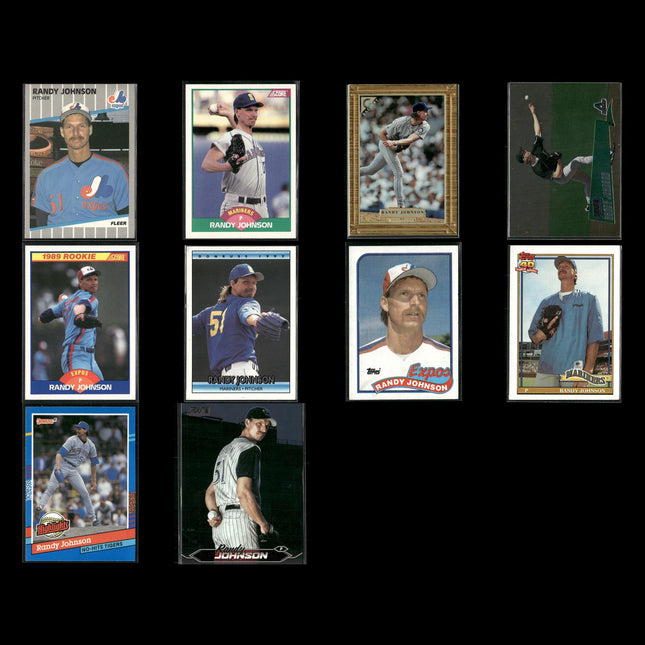 Randy Johnson 10-Card Lot Seattle Mariners “Big Unit” HOF