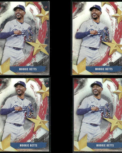 Mookie Betts 4-Card Lot Dodgers “Mookie Magic” All-Star OF