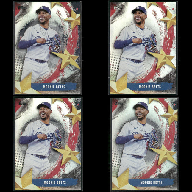 Mookie Betts 4-Card Lot Dodgers “Mookie Magic” All-Star OF
