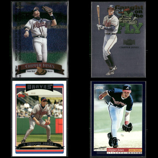Chipper Jones 4-Card Lot Atlanta Braves HOF 3B Switch Hitter