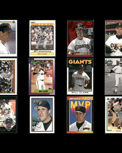 Will Clark 12-Card Lot Giants 80s-90s Star 1B Collector Lot