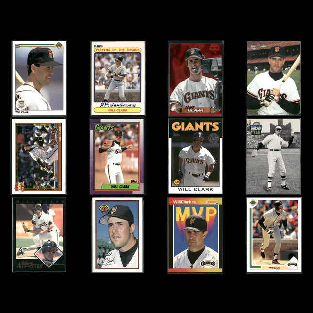 Will Clark 12-Card Lot Giants 80s-90s Star 1B Collector Lot