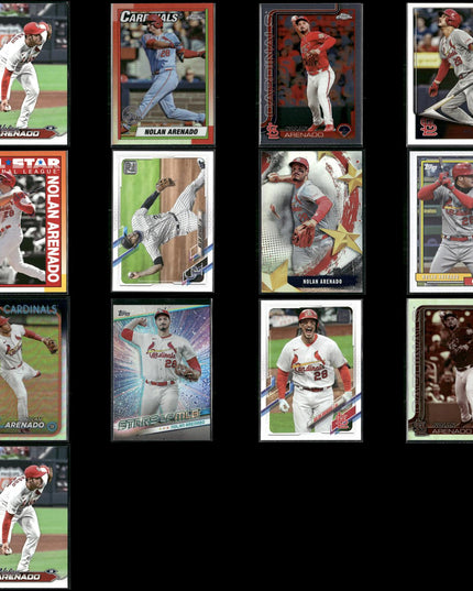 Nolan Arenado 13-Card Lot St. Louis Cardinals Gold Glove All-Star