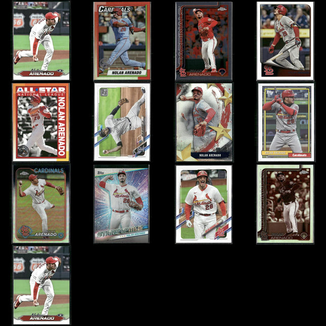 Nolan Arenado 13-Card Lot St. Louis Cardinals Gold Glove All-Star