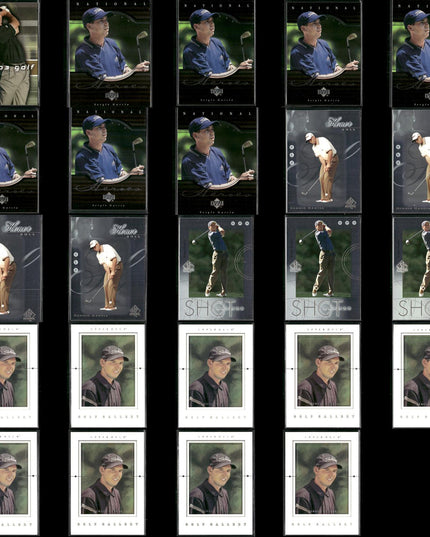 Sergio Garcia Golf Card Lot (24) 2001–2003 UD Gallery, Heroes, Inserts