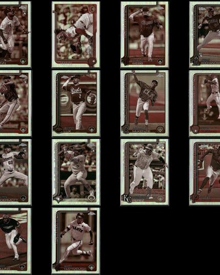2025 Topps Chrome Sepia Refractors Lot (14) w/ Oneil Cruz, Triston McKenzie, Lux