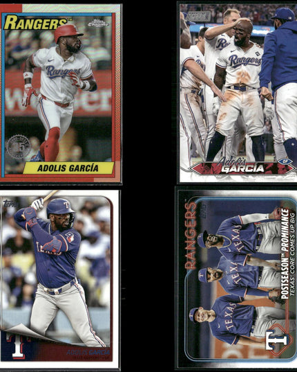 Adolis García 4-Card Lot Texas Rangers “El Bombi” Power Star