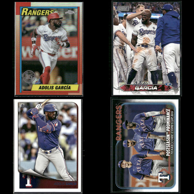 Adolis García 4-Card Lot Texas Rangers “El Bombi” Power Star