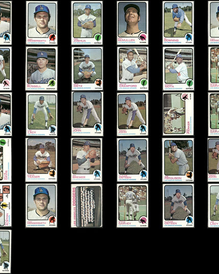31-Card Lot Vintage 1973 Topps LA Dodgers | MLB Baseball Trading Cards Vintage