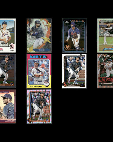 Pete Alonso 10-Card Lot NY Mets “Polar Bear” Home Run Derby Champ