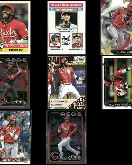 Elly De La Cruz 8-Card Lot Cincinnati Reds Rookie Sensation