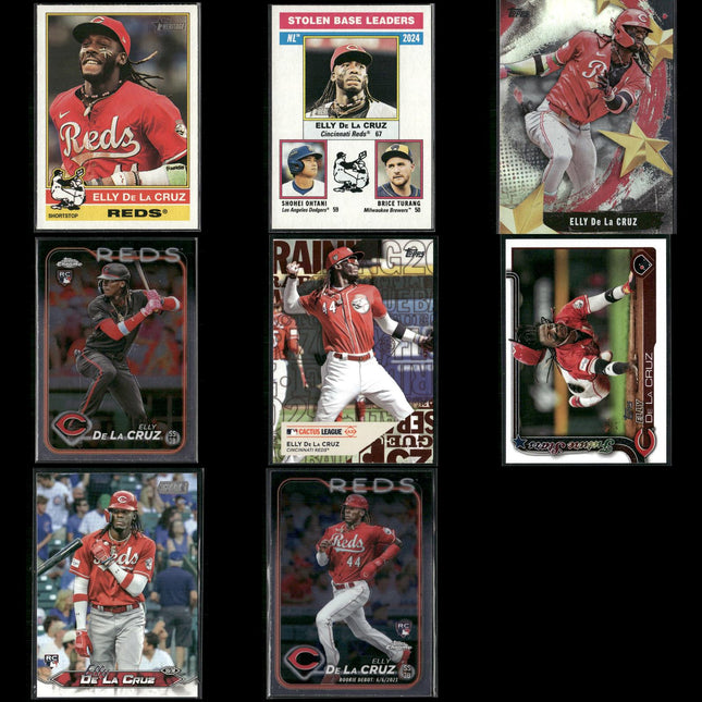 Elly De La Cruz 8-Card Lot Cincinnati Reds Rookie Sensation