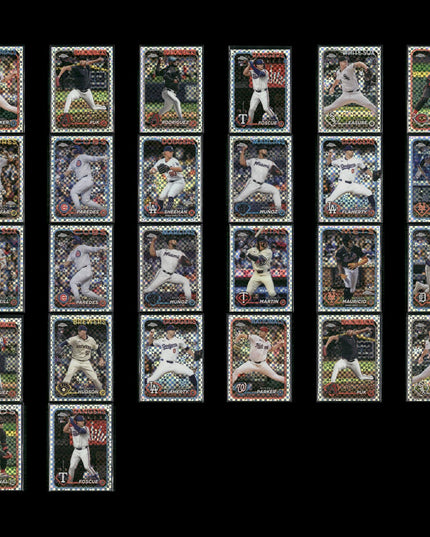 2024 Topps Chrome Update X-Fractor Lot – 26 Cards – MLB Rookies & Vets