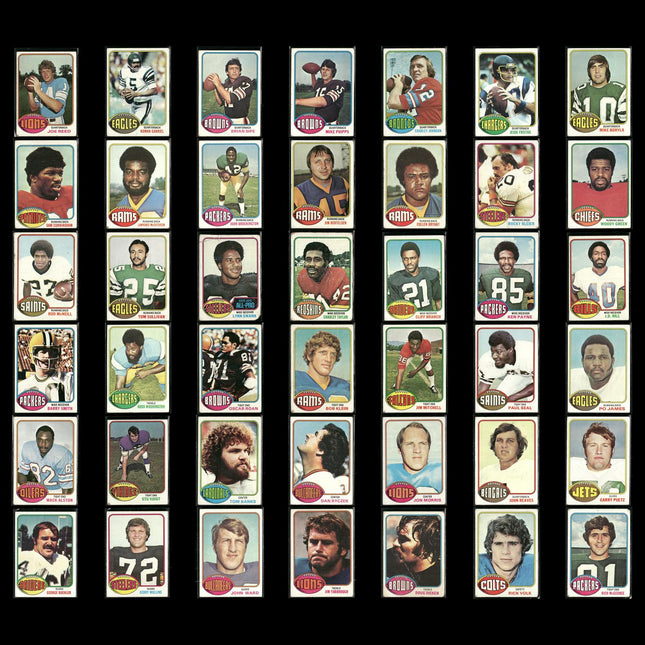 1976 Topps Football Card Lot – 42 Vintage NFL Cards – Bulk Lot