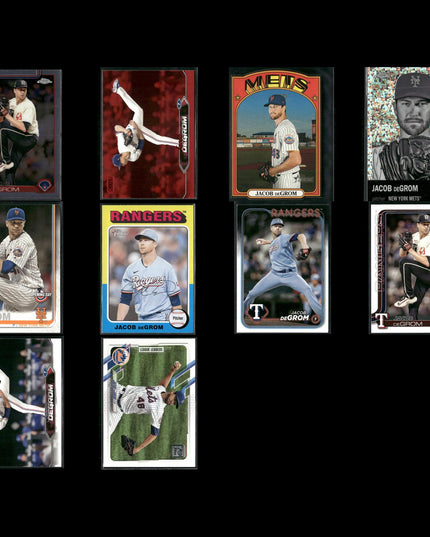 Jacob deGrom 10-Card Lot NY Mets 2x Cy Young Ace “deGOAT”