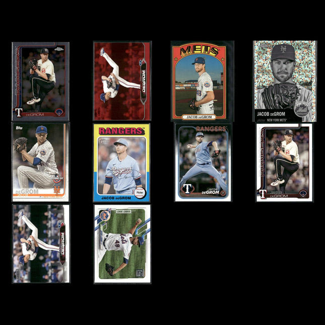 Jacob deGrom 10-Card Lot NY Mets 2x Cy Young Ace “deGOAT”