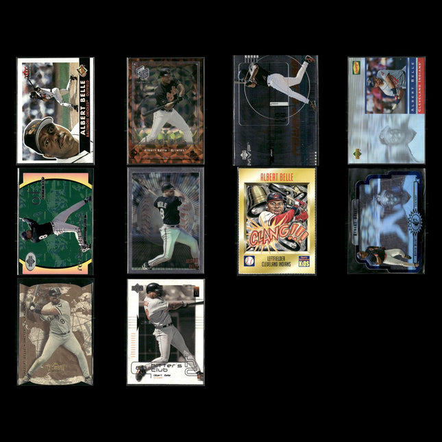 Albert Belle 10-Card Lot Cleveland Indians “Joey Belle” Power Bat