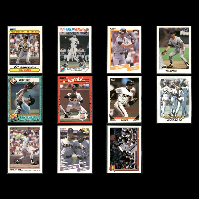 Will Clark 11-Card Lot SF Giants “Will the Thrill” All-Star