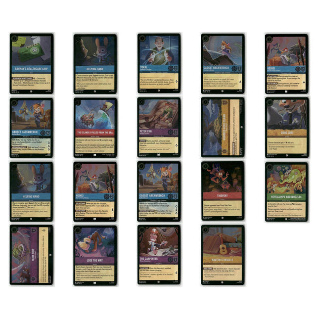 Foil Lot 19 Cards, Azurite Sea, Disney Lorcana Set 6 Assorted Characters