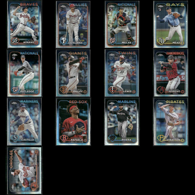 2024 Topps Chrome Prism Refractors Lot (13) MLB Parallel Baseball Cards