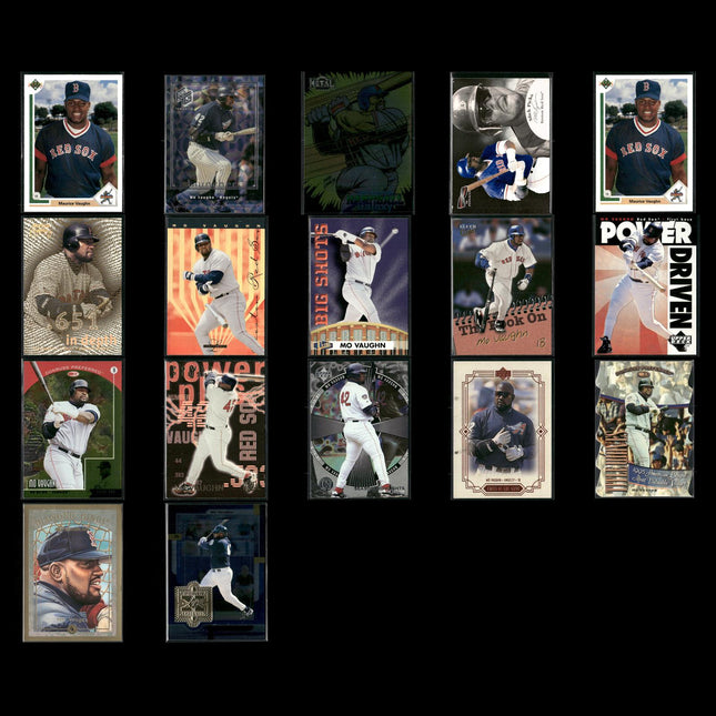 Mo Vaughn Baseball Lot (17 Cards) Star Player Cards