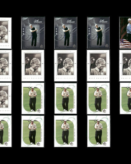 Jack Nicklaus Golf Card Lot (19) 2001–2003 Upper Deck SP, Gallery, Inserts