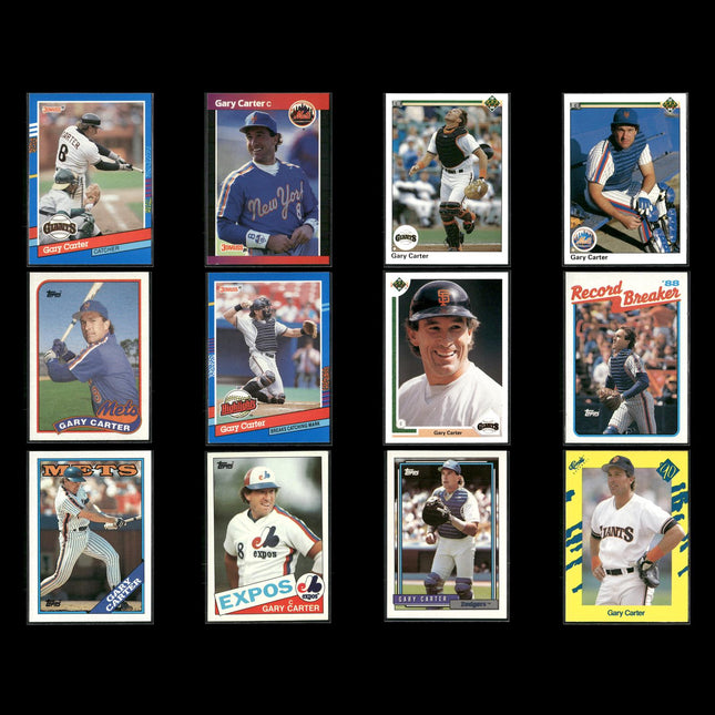 Gary Carter 12-Card Lot Expos Vintage HOF “The Kid” Set