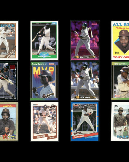 Tony Gwynn 12-Card Lot San Diego Padres “Mr. Padre” HOF