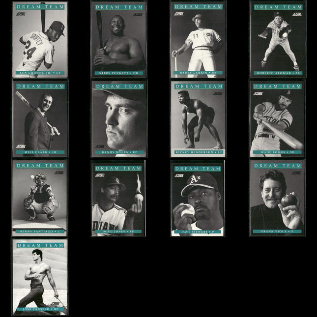 1991 Score Dream Team Baseball Card Set – 13 Cards – Stars & Hall of Famers