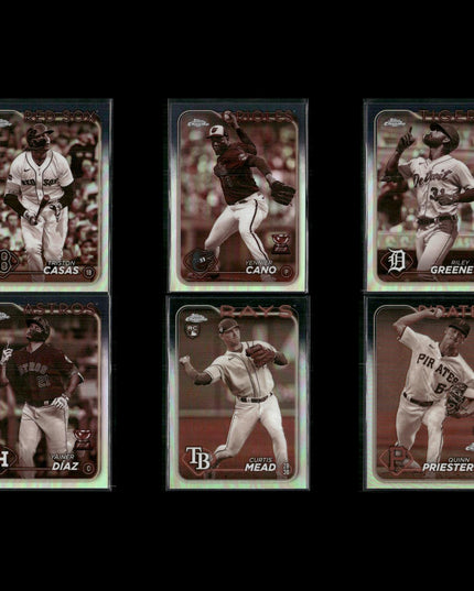2024 Topps Chrome Sepia Refractors Lot (6) MLB Parallel Baseball Cards RCs