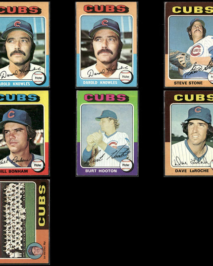 7-Card Lot Vintage 1975 Topps Chicago Cubs | MLB Baseball Trading Cards Topps