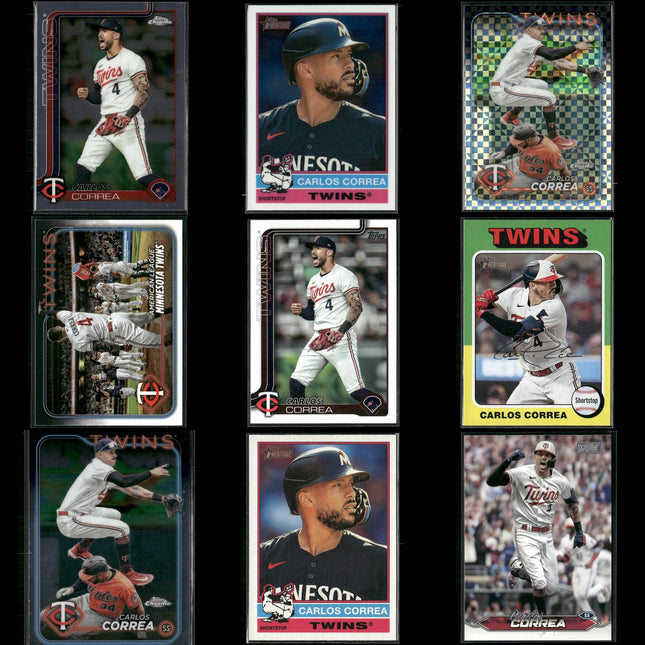 Carlos Correa 9-Card Lot Minnesota Twins SS Former Astros Star