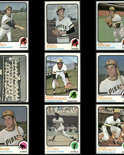 9-Card Lot Vintage 1973 Topps Pittsburgh Pirates | MLB Baseball Trading Cards